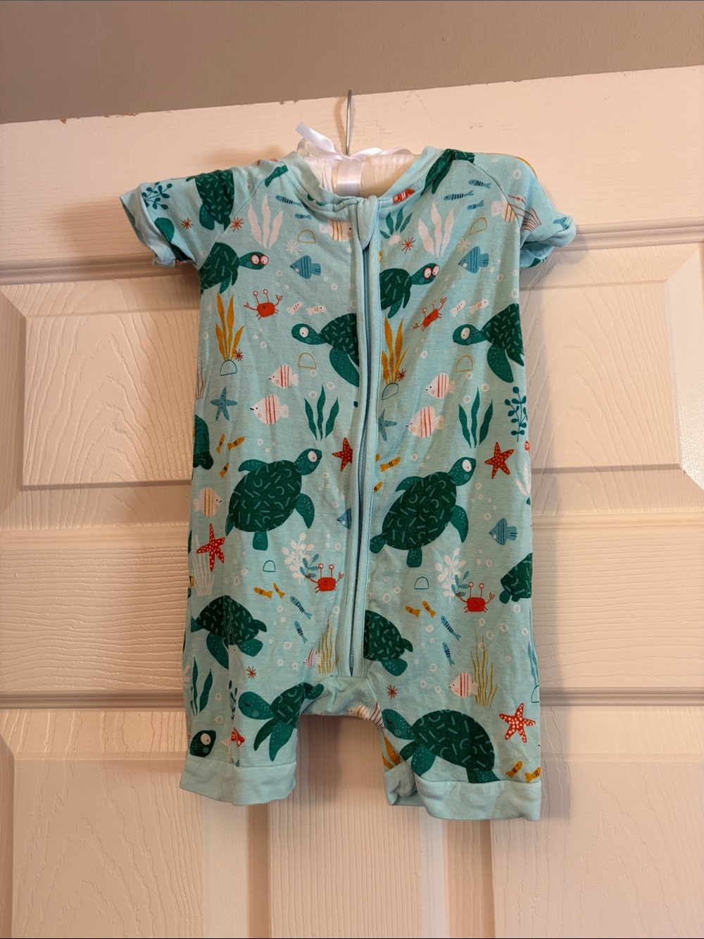Little Sleepies Turtle Print Short Sleeve One-Piece 6-12 mo